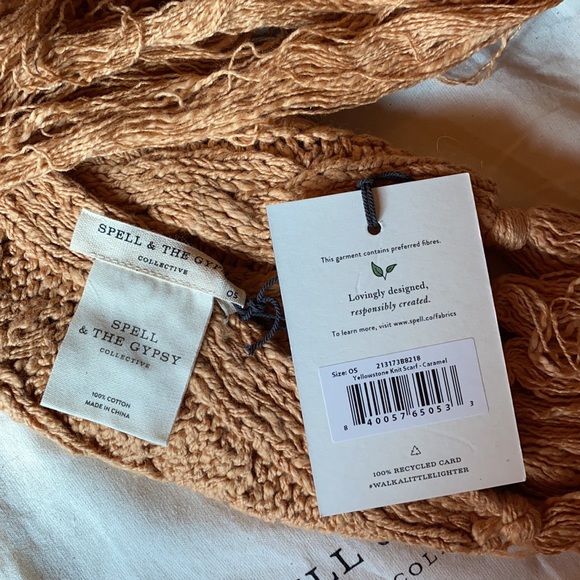 Spell Yellowstone Knit Scarf in Caramel - Picture 14 of 14